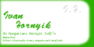 ivan hornyik business card